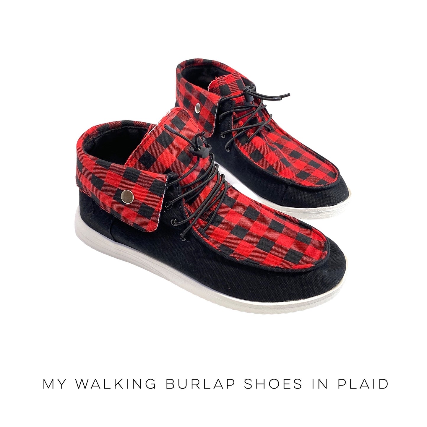 My Walking Burlap Shoes in Plaid