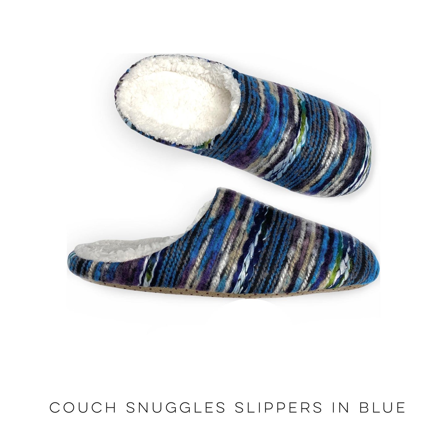 Couch Snuggles Slippers in Blue