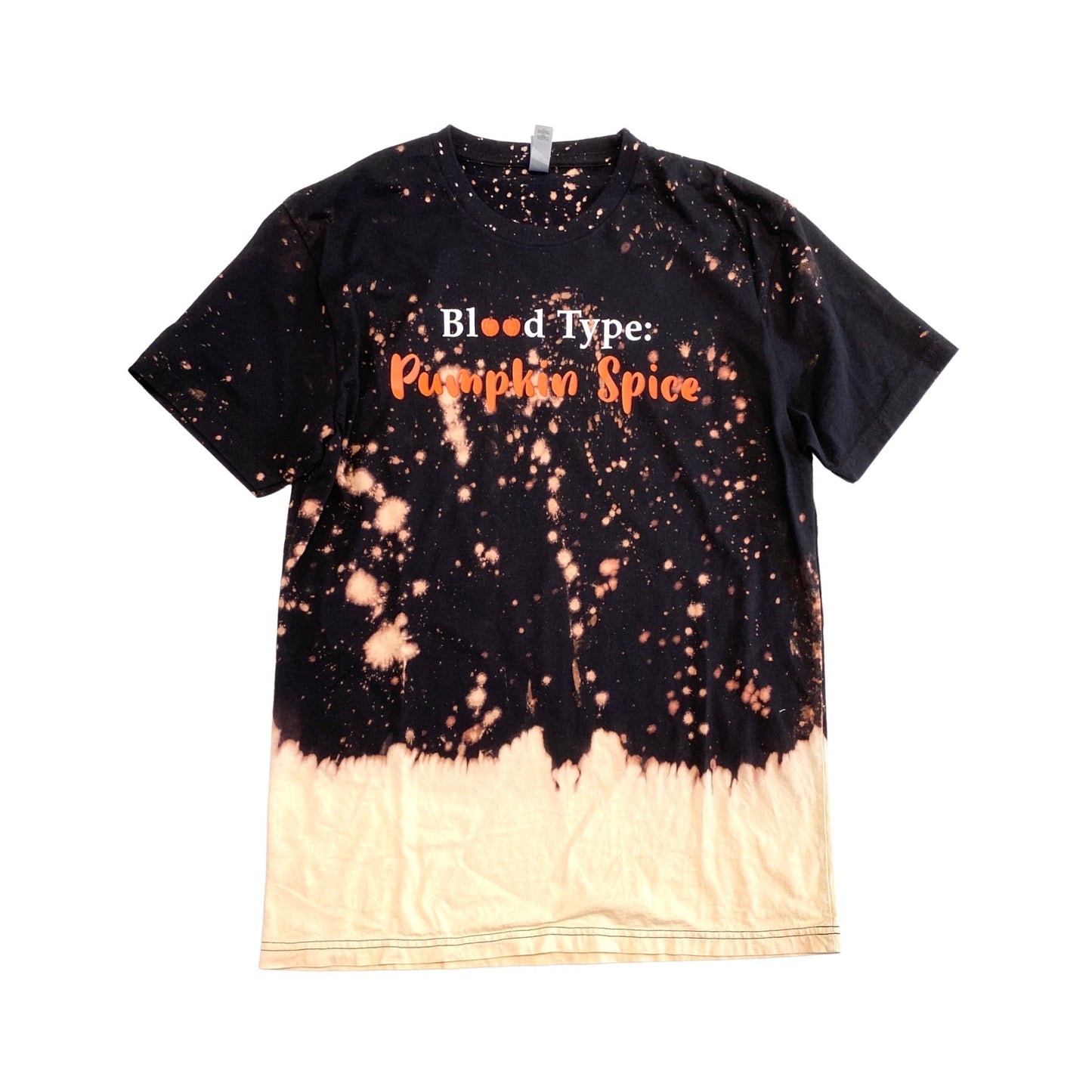 Blood Type Pumpkin Spice Bleached Graphic Tee