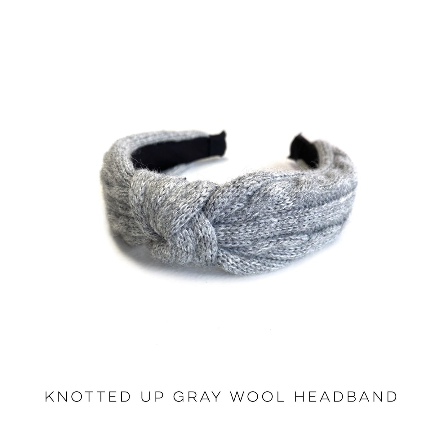 Knotted Up Gray Wool Headband