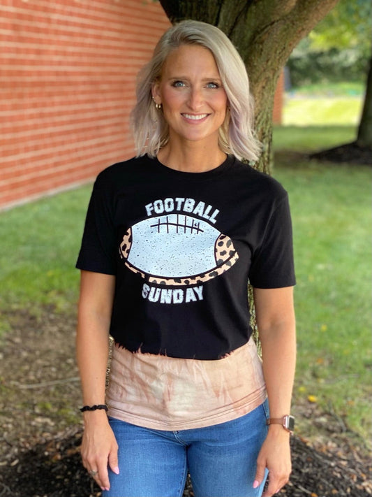 Fierce Football Sunday Bleached Graphic Tee