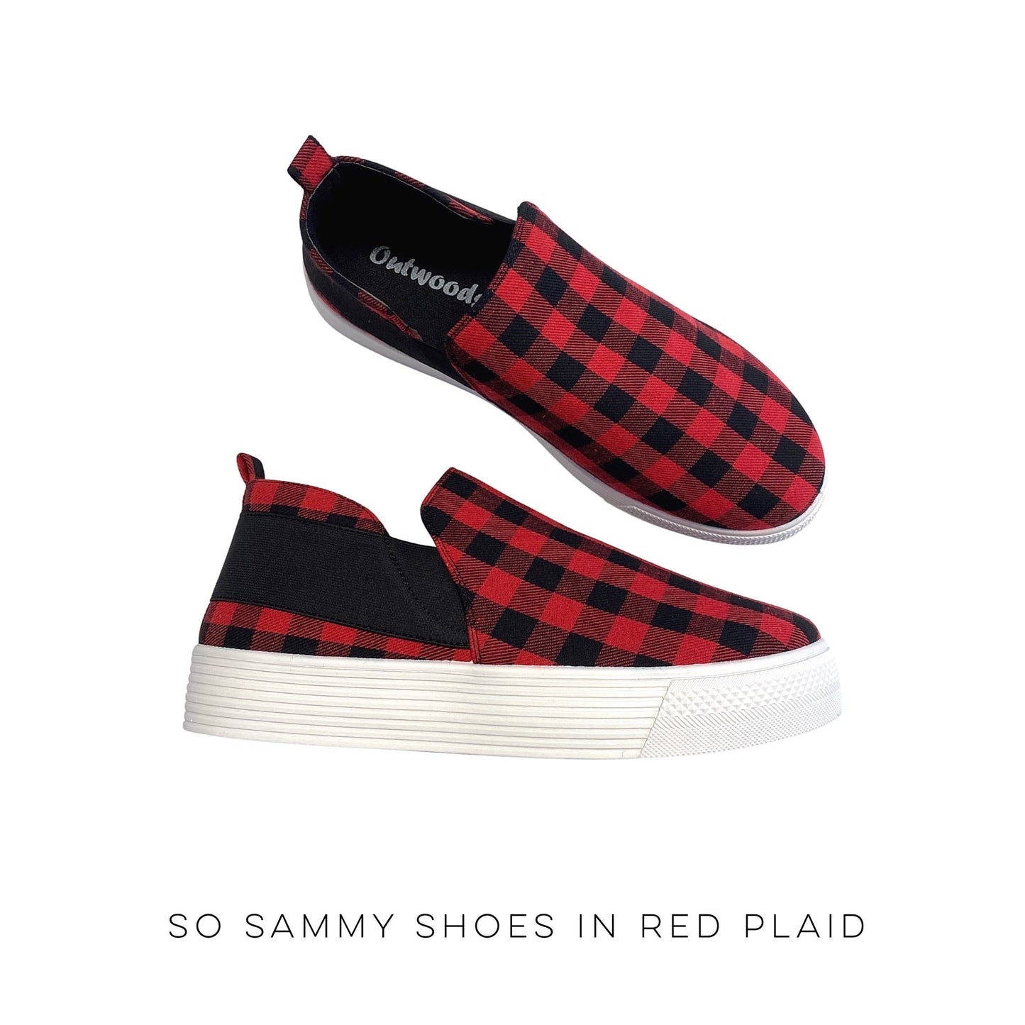 So Sammy Shoes in Red Plaid