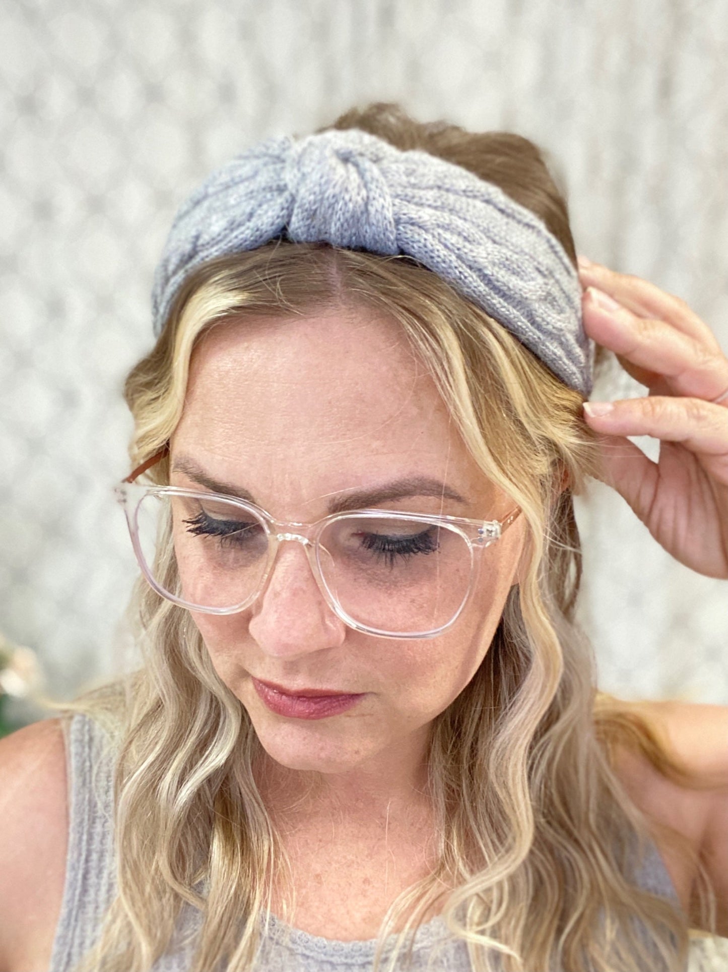 Knotted Up Gray Wool Headband