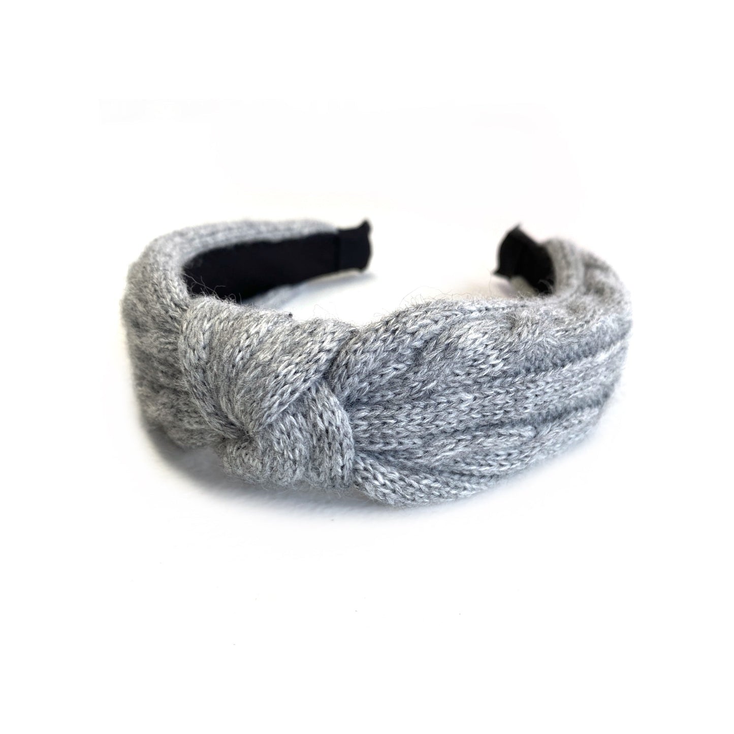 Knotted Up Gray Wool Headband