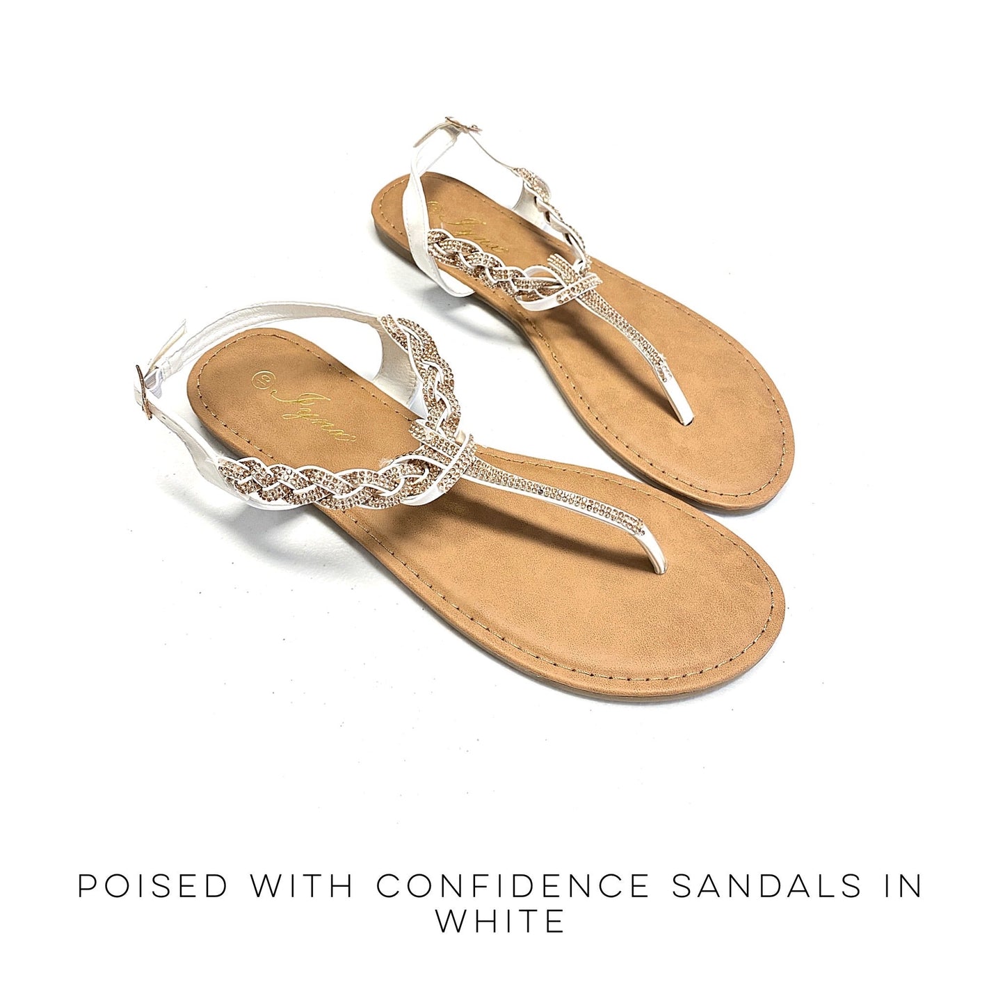 Poised with Confidence Sandals in White