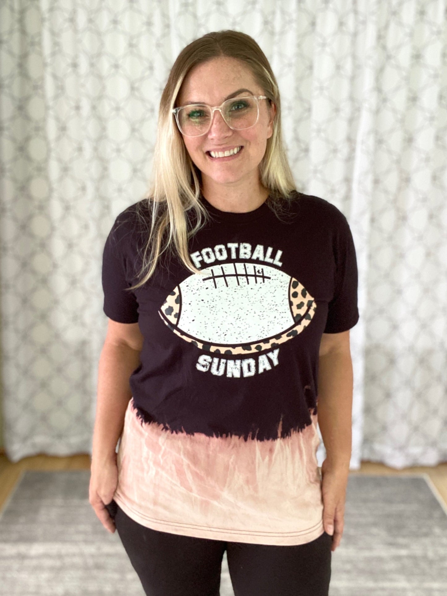 Fierce Football Sunday Bleached Graphic Tee