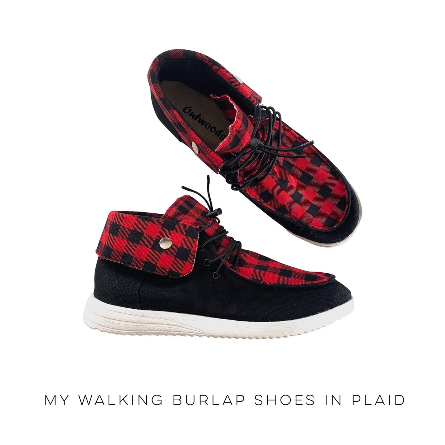 My Walking Burlap Shoes in Plaid