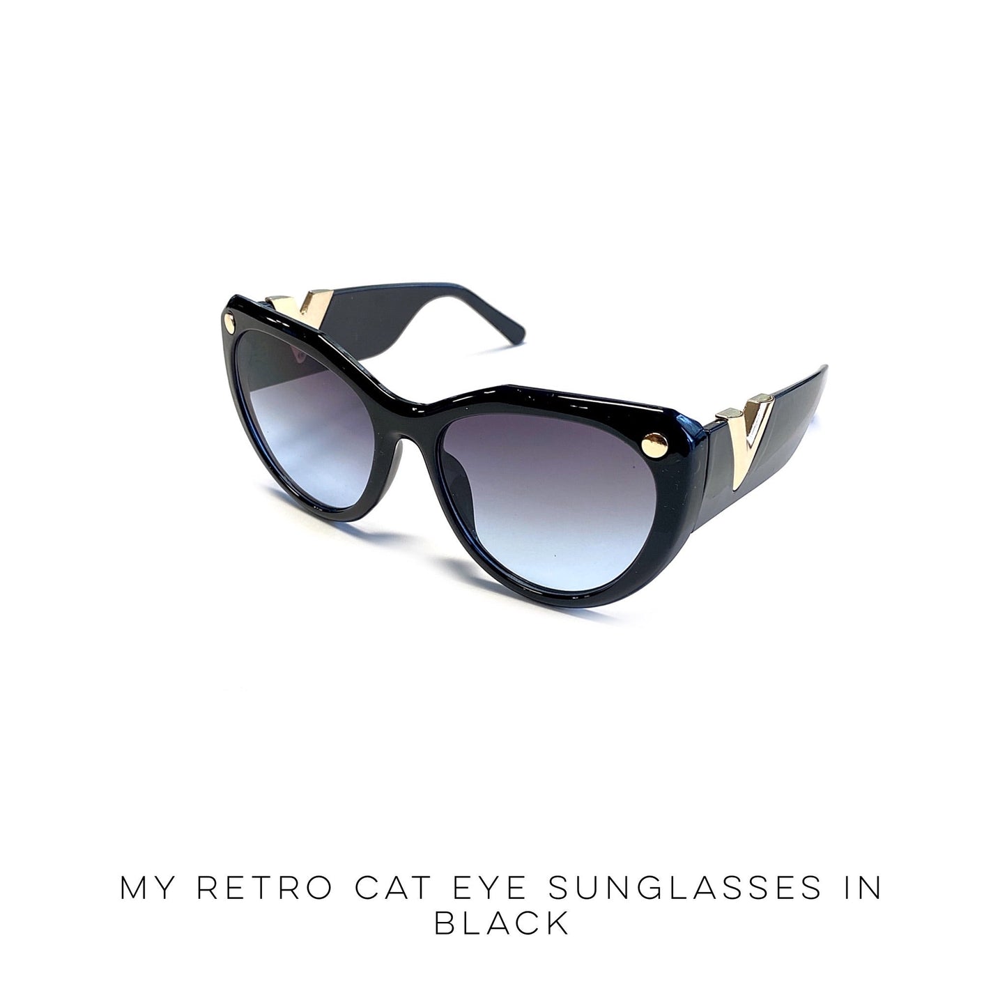 My Retro Cat Eye Sunglasses in Black