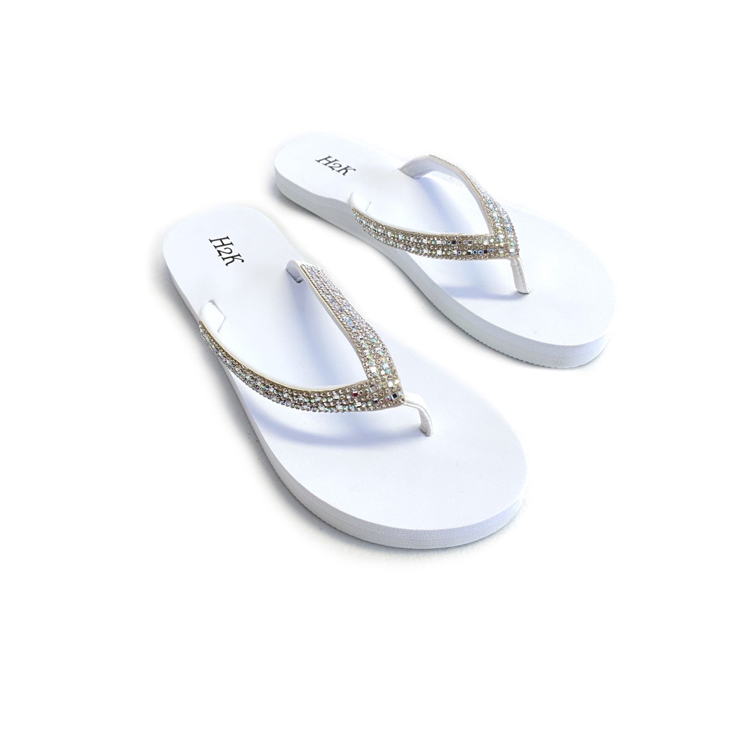 The Summertime Flip Flops in White