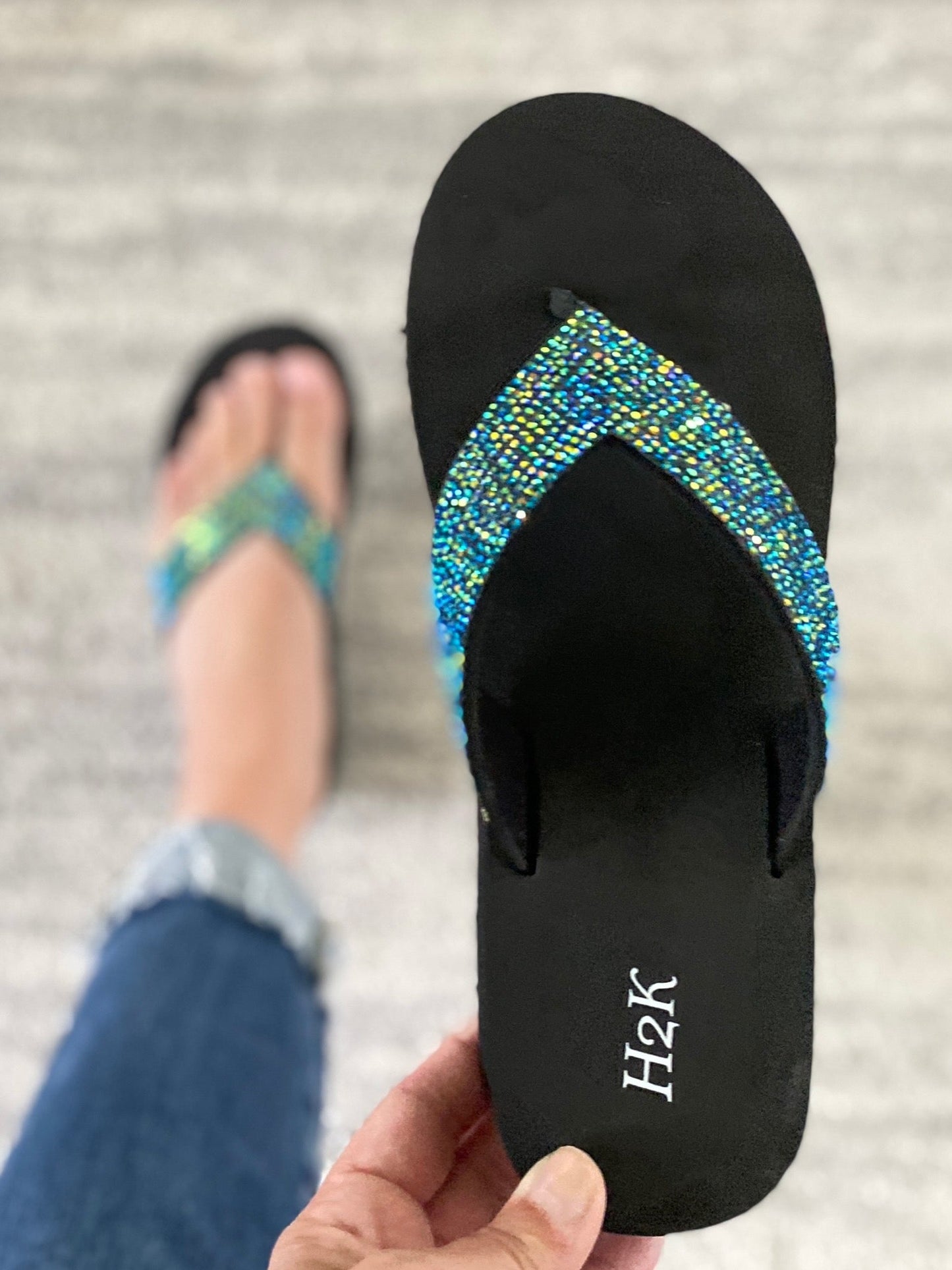 Let it Shine Platform Flip Flops