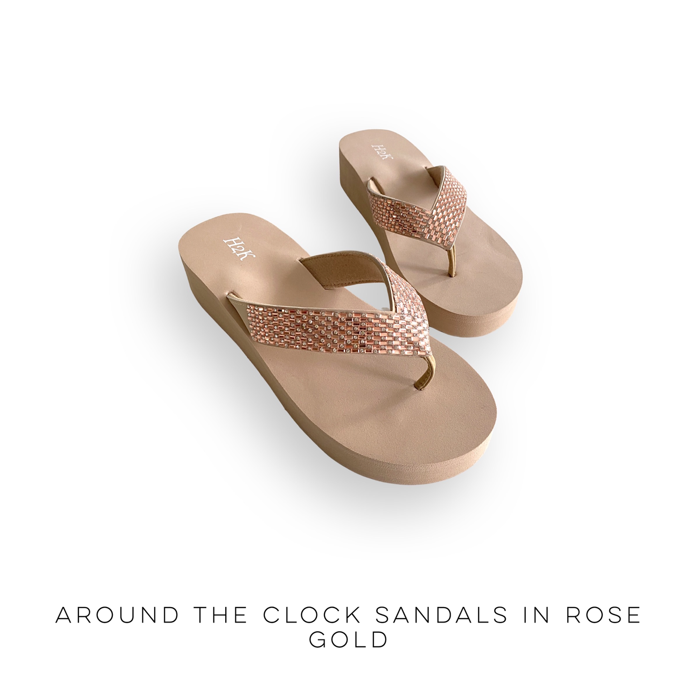 Around the Clock Sandals in Rose Gold