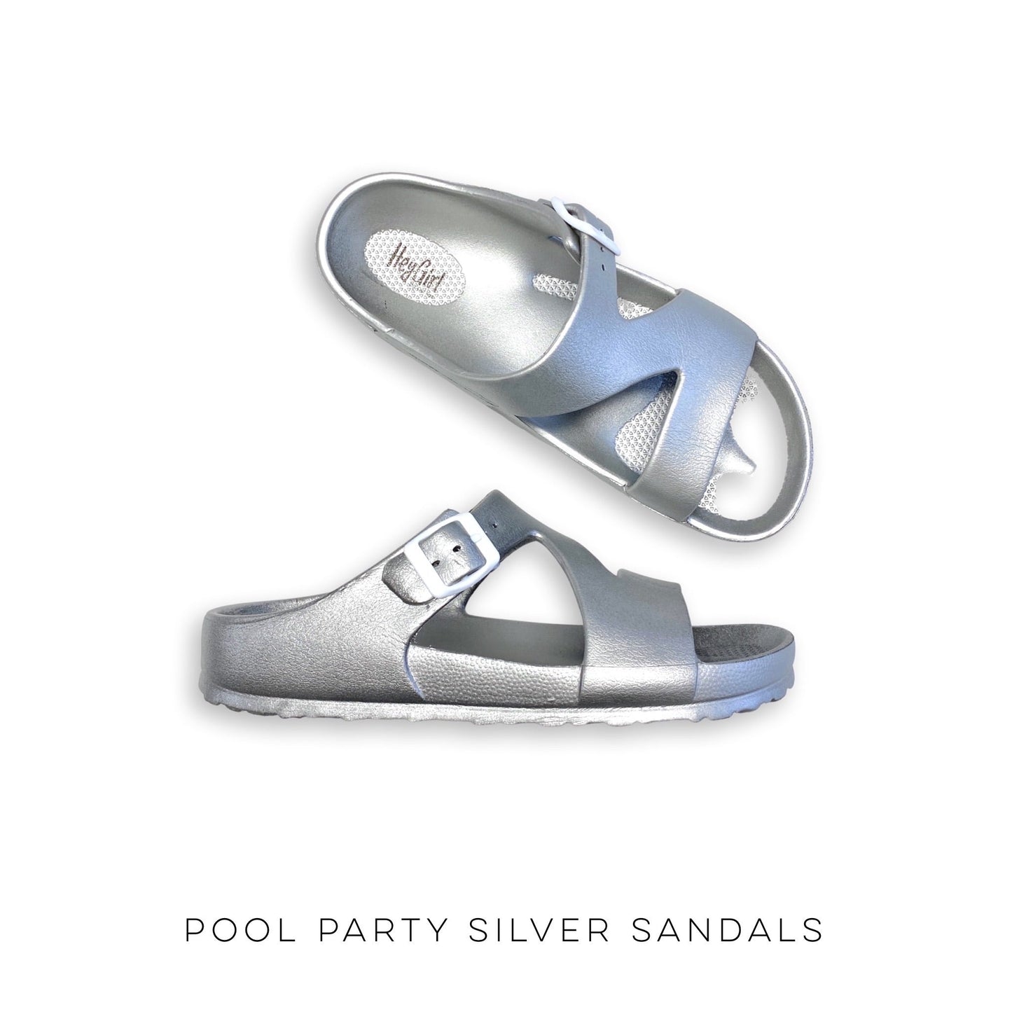 Pool Party Silver Sandals