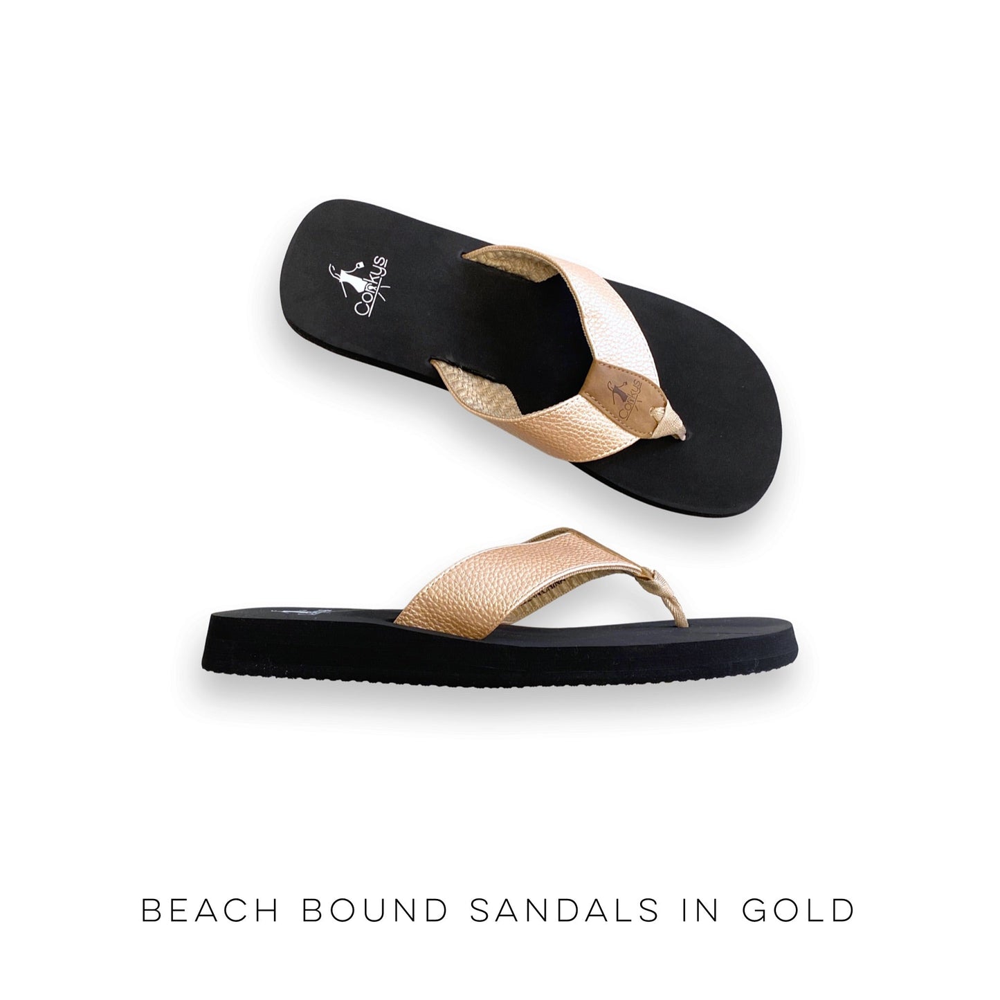 Beach Bound Sandals in Gold