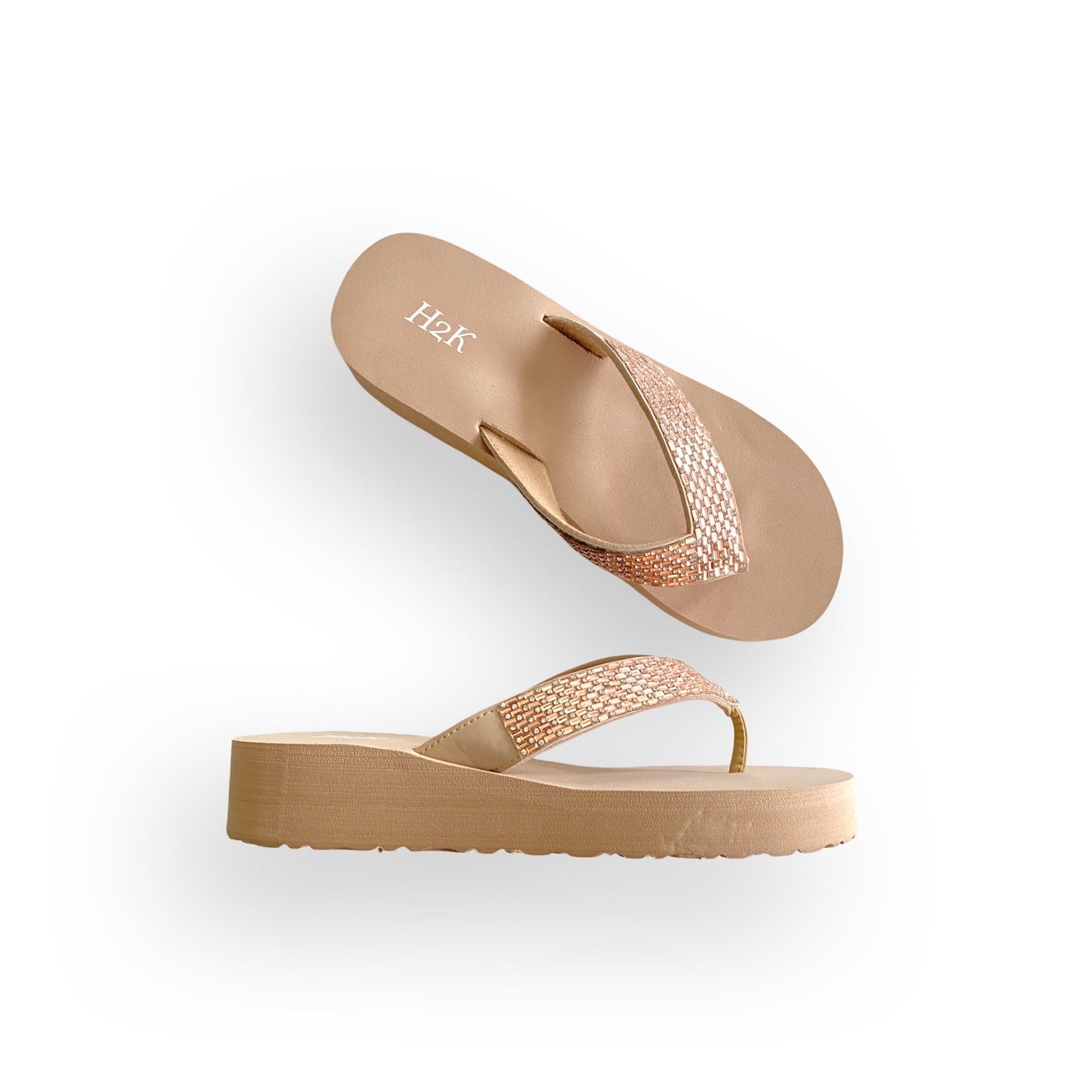 Around the Clock Sandals in Rose Gold