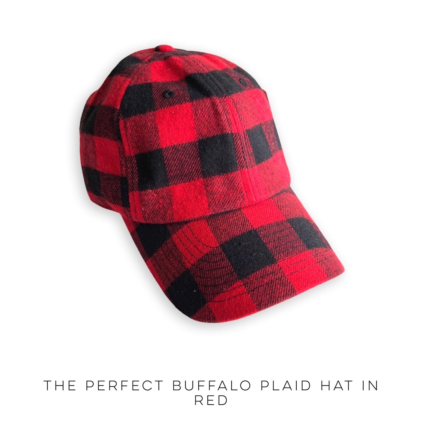 The Perfect Buffalo Plaid Hat in Red