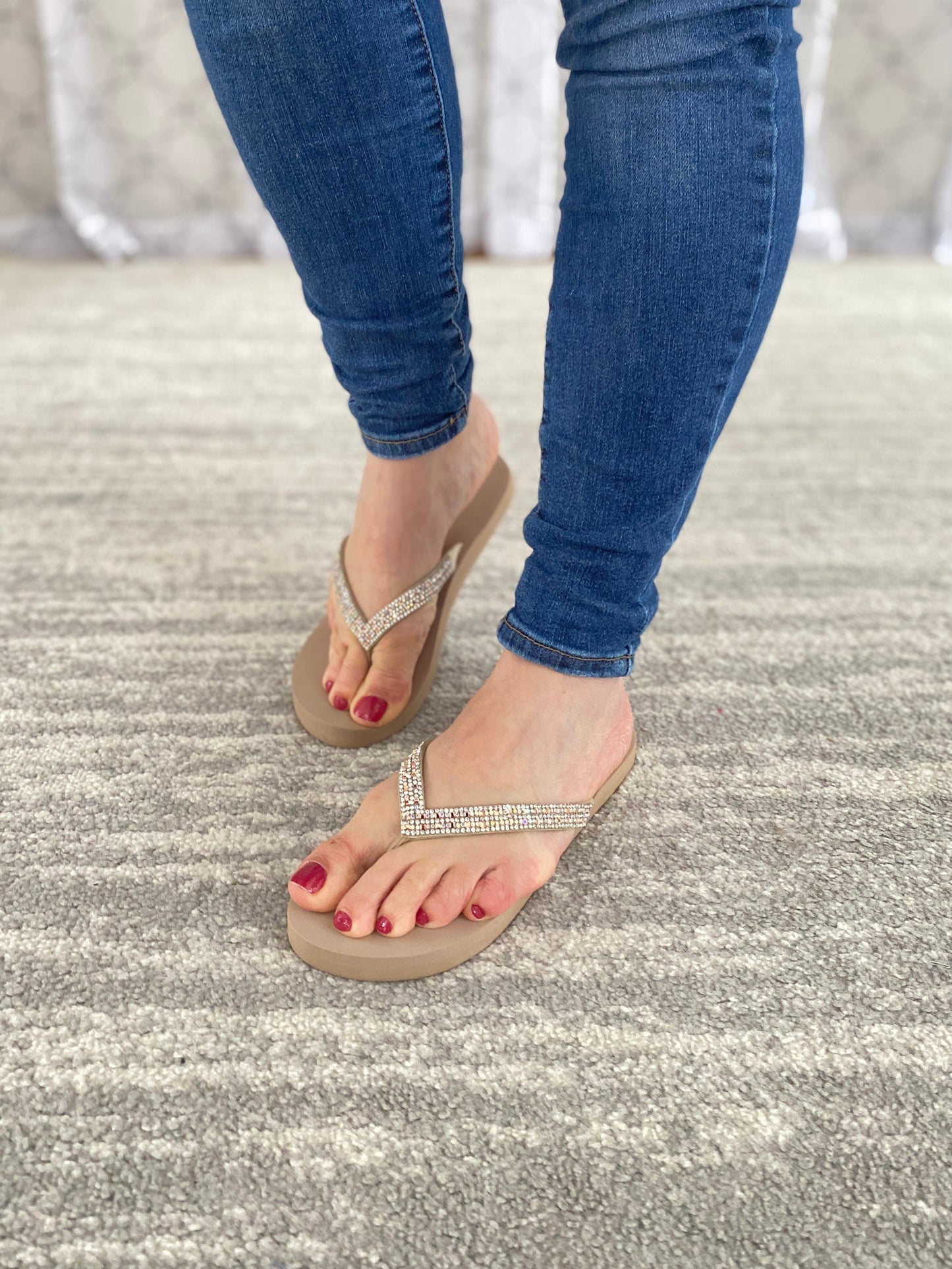 The Summertime Flip Flops in Nude