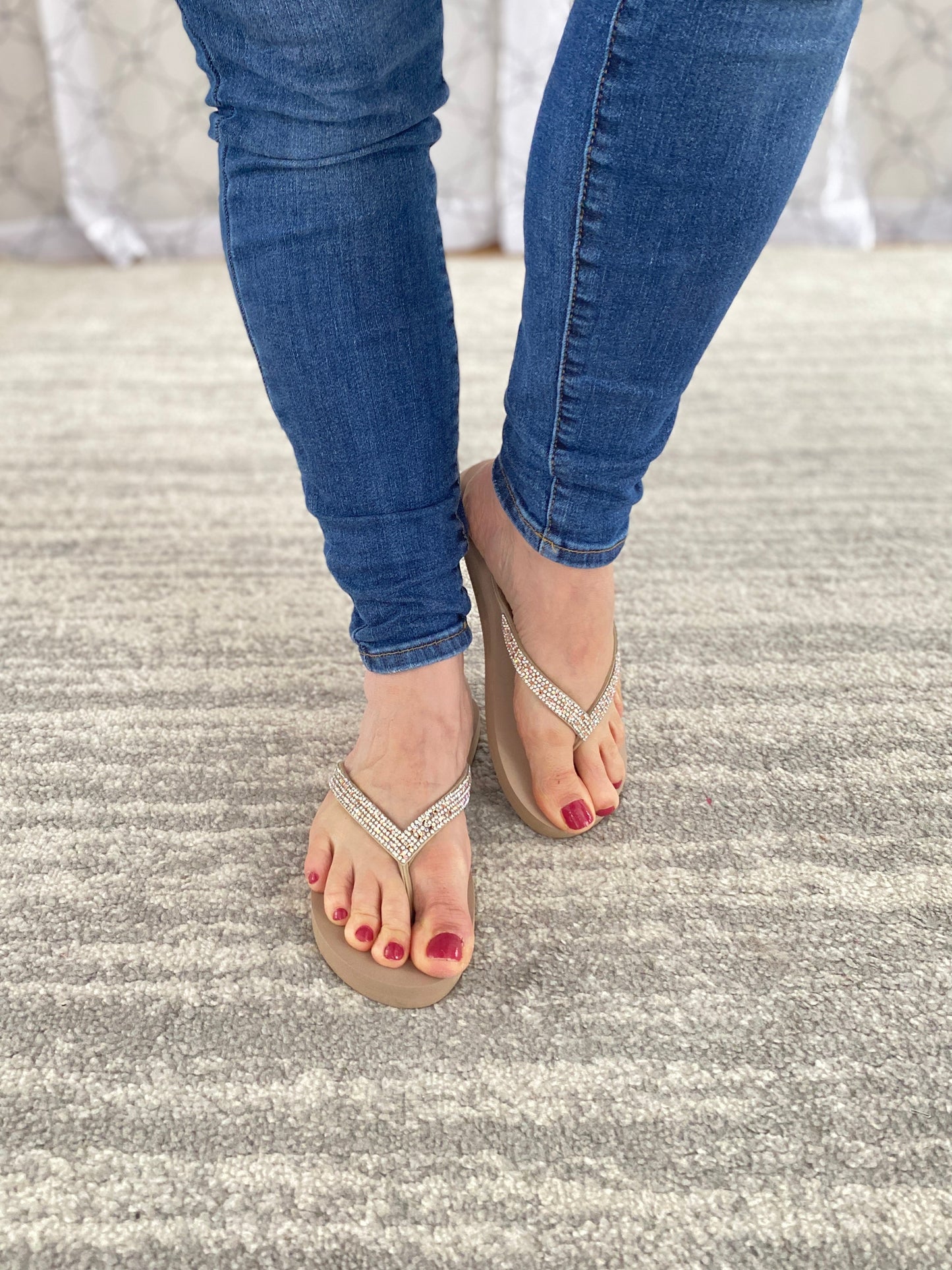 The Summertime Flip Flops in Nude