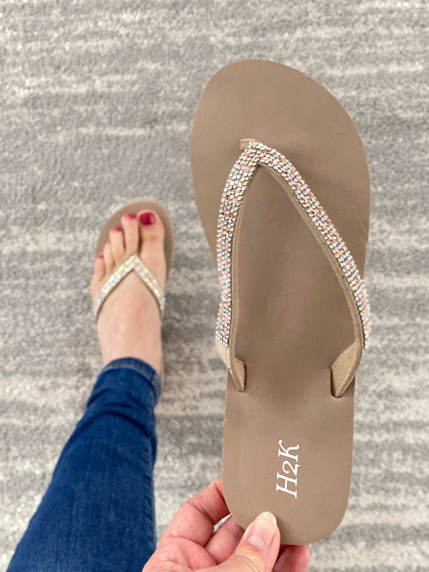 The Summertime Flip Flops in Nude