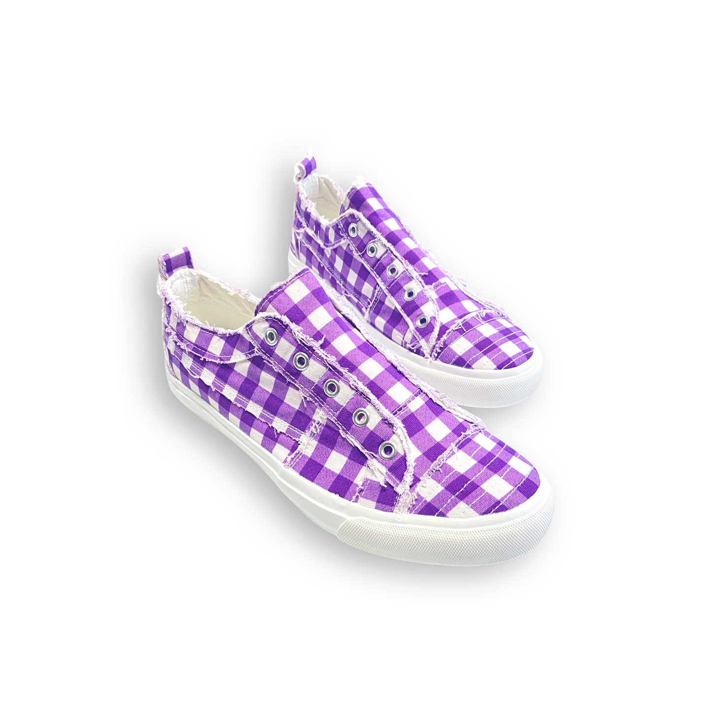 Purple Gingham Babalu Shoes