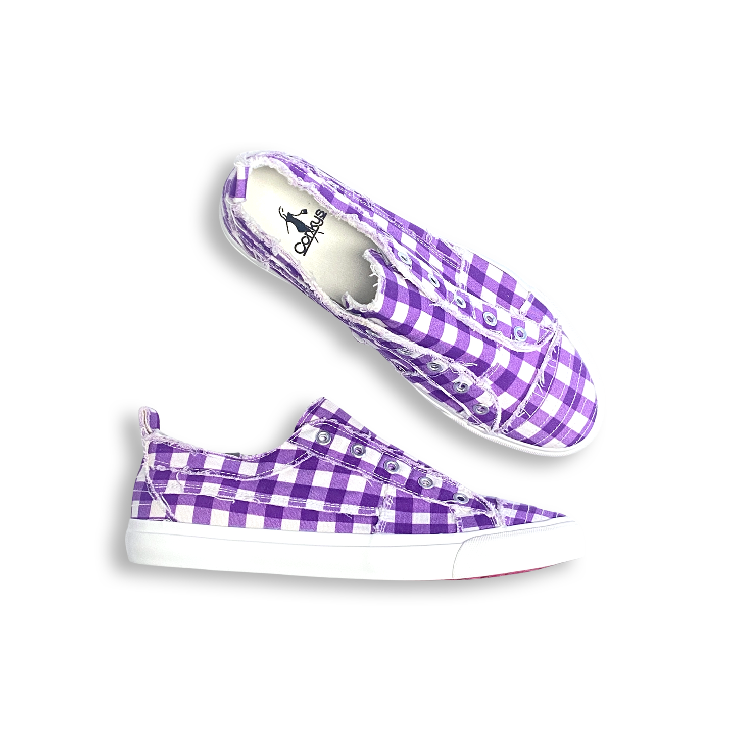 Purple Gingham Babalu Shoes