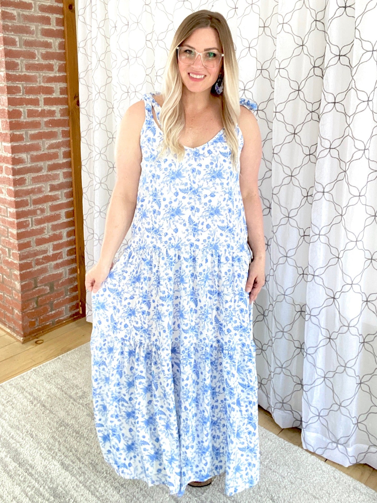 Lady in Blue Dress