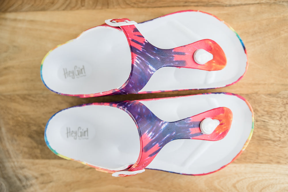 My Tie Dye Jet Ski Sandals