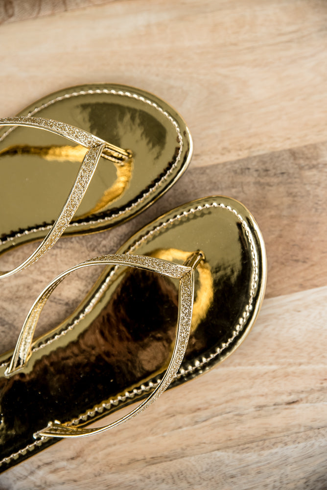 Sassy Sandals in Gold