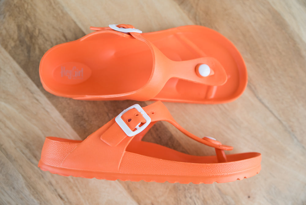 My Orange Jet Ski Sandals