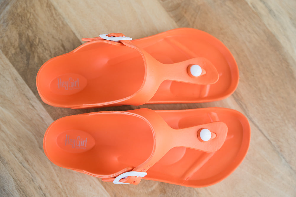 My Orange Jet Ski Sandals