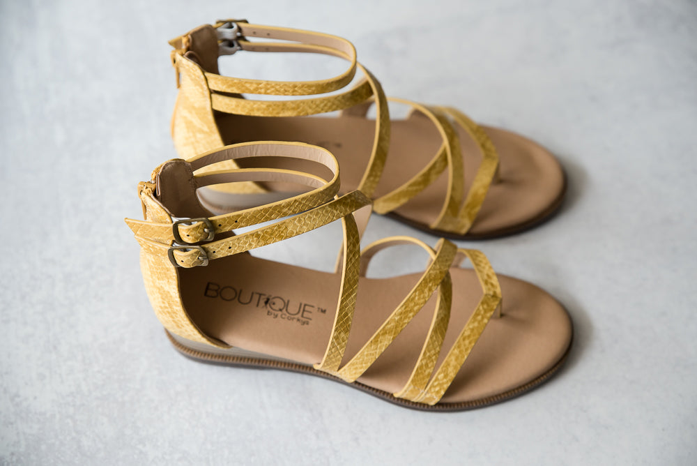 Sweet Tea Sandals in Yellow