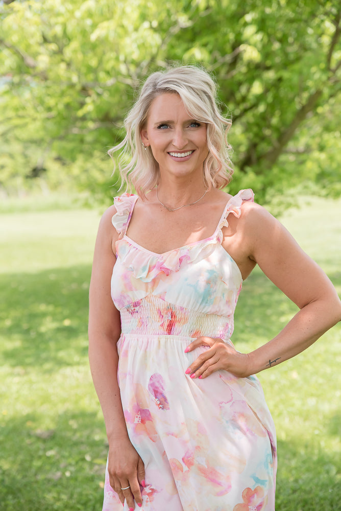 Watercolor Floral Dress