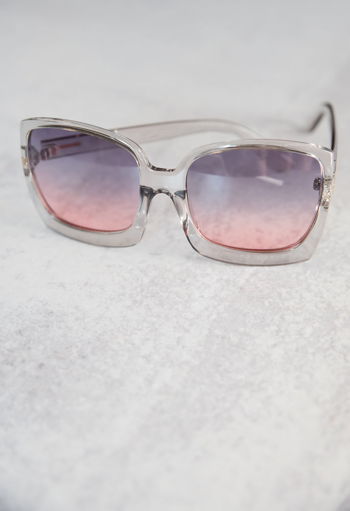 The Megan Sunglasses in Pink & Gray