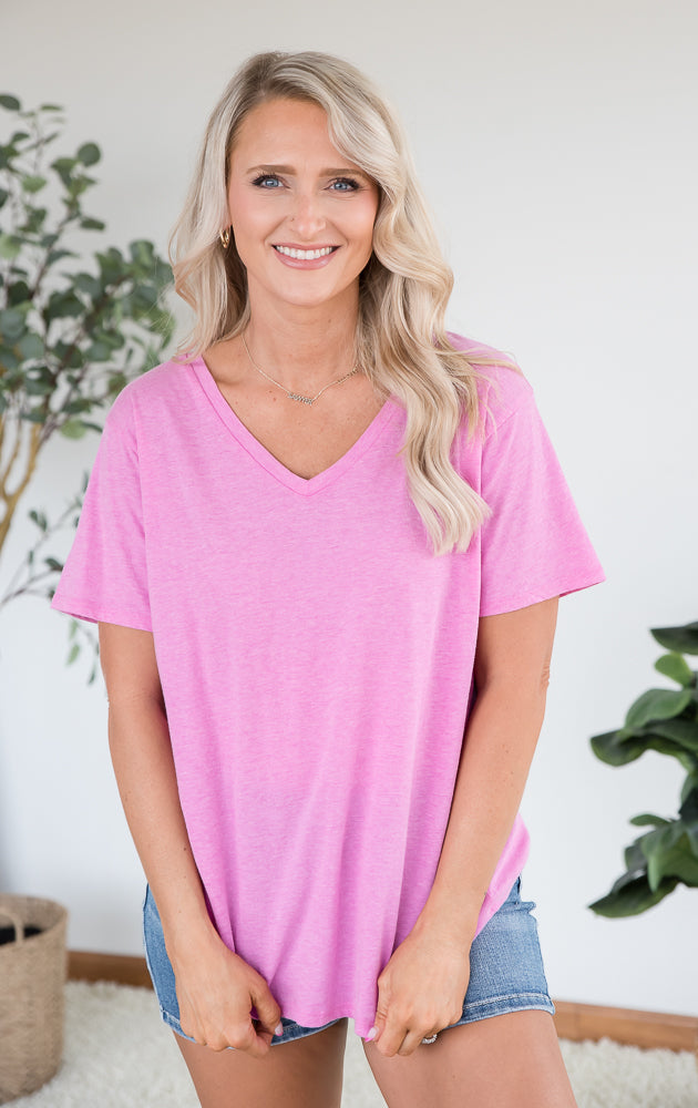 Keep it Simple Top in Mauve