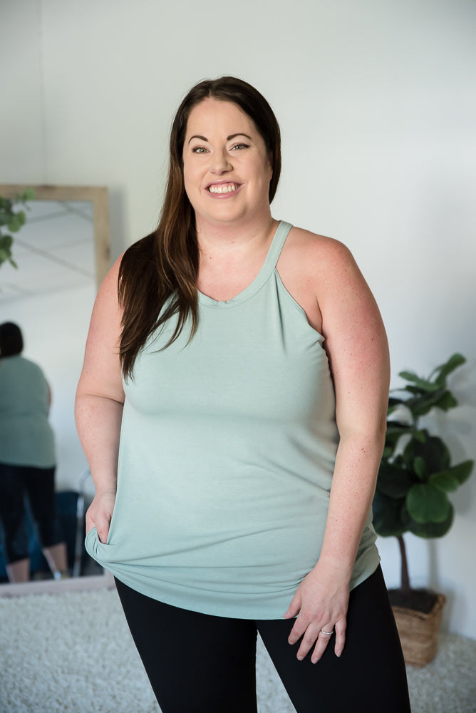 Things Change Halter Top in Green