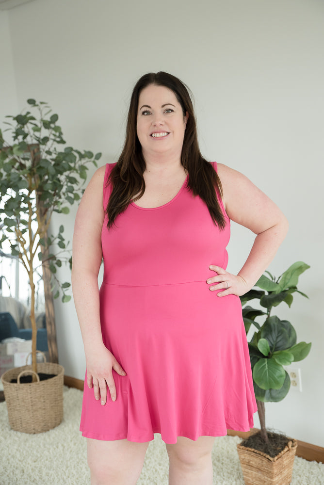 Evermore Dress in Fuchsia