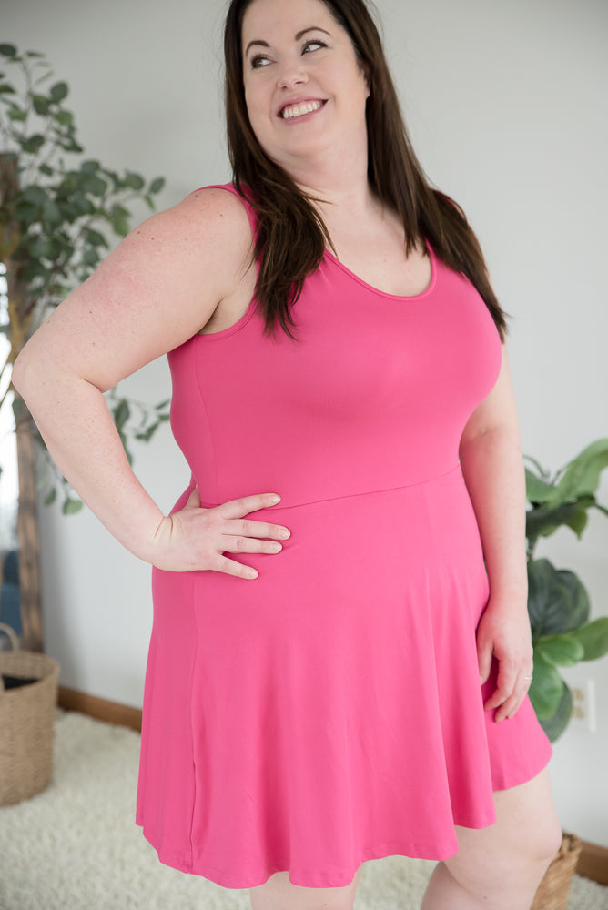 Evermore Dress in Fuchsia