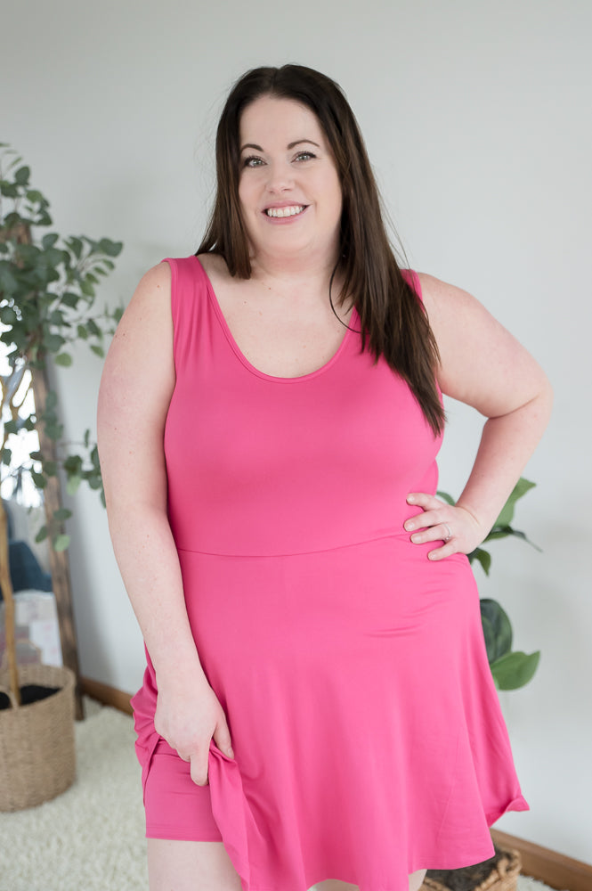 Evermore Dress in Fuchsia