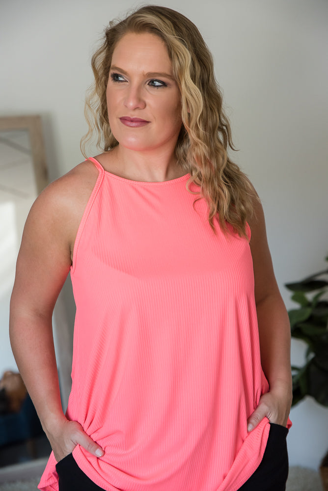 Rock & Roll Sleeveless Top in Coral