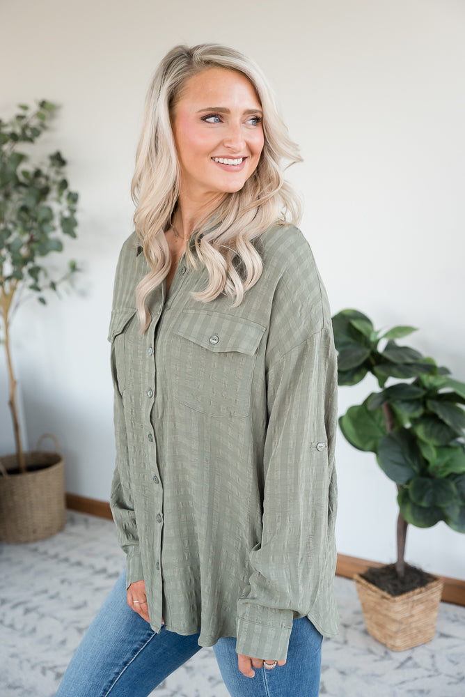It's a Good Time Top in Olive
