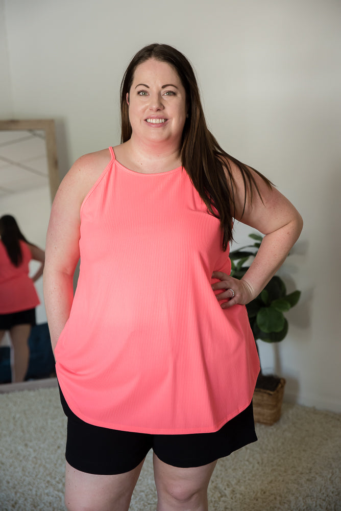 Rock & Roll Sleeveless Top in Coral