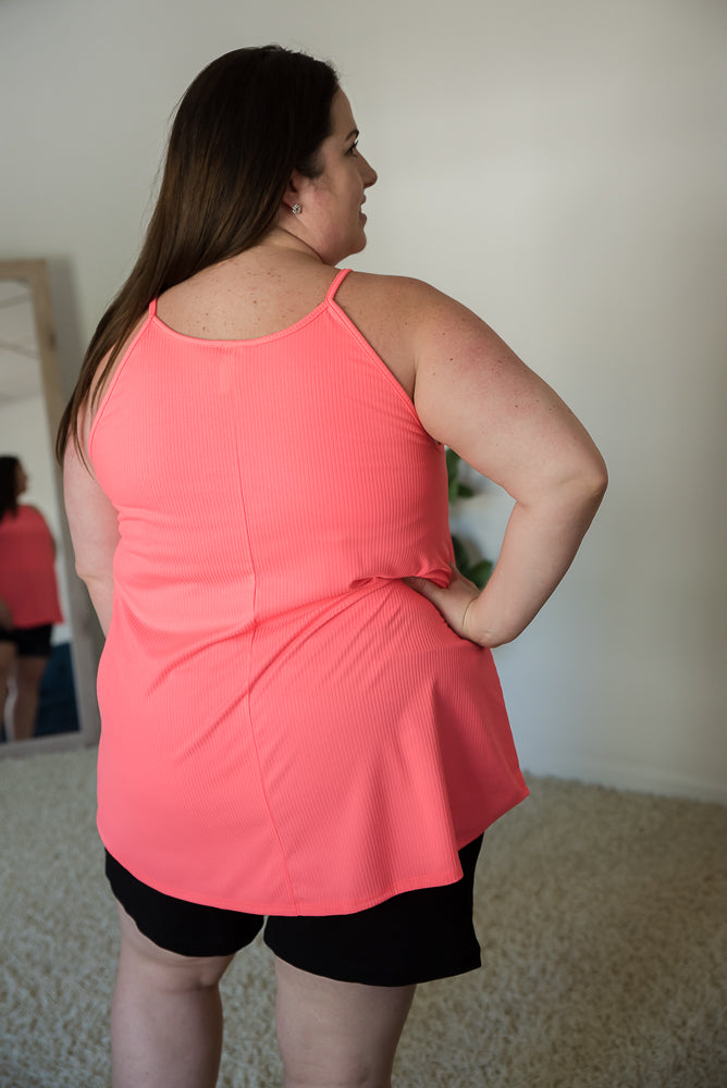 Rock & Roll Sleeveless Top in Coral