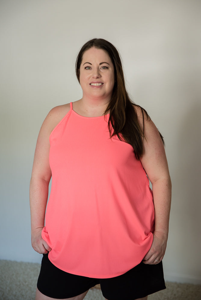 Rock & Roll Sleeveless Top in Coral