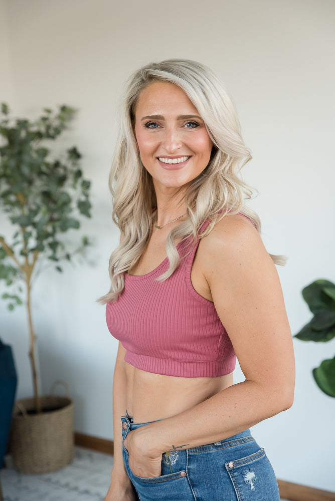 Happy to Be Bralette in Mauve