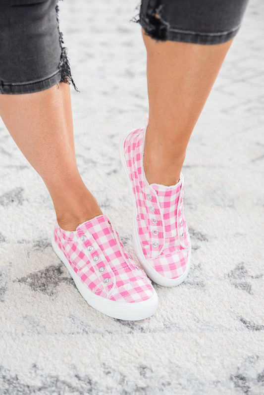 My Pink Gingham Babalu Shoes