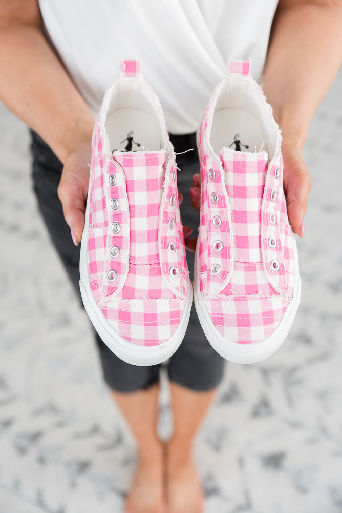 My Pink Gingham Babalu Shoes