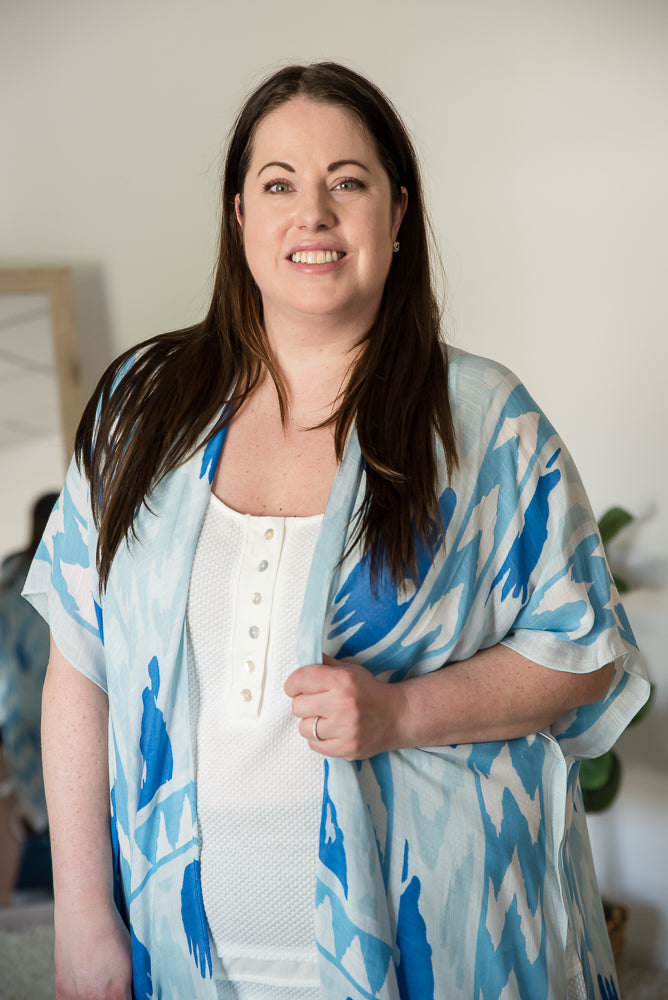 A Cool Blue Breeze Kimono