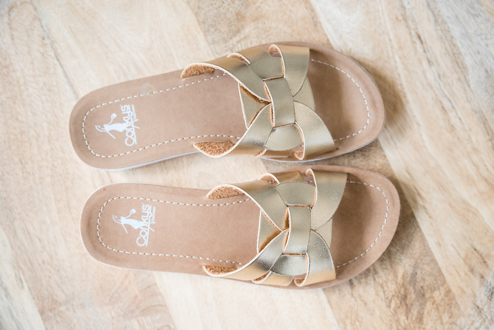 Rouge Sandals in Gold Metallic