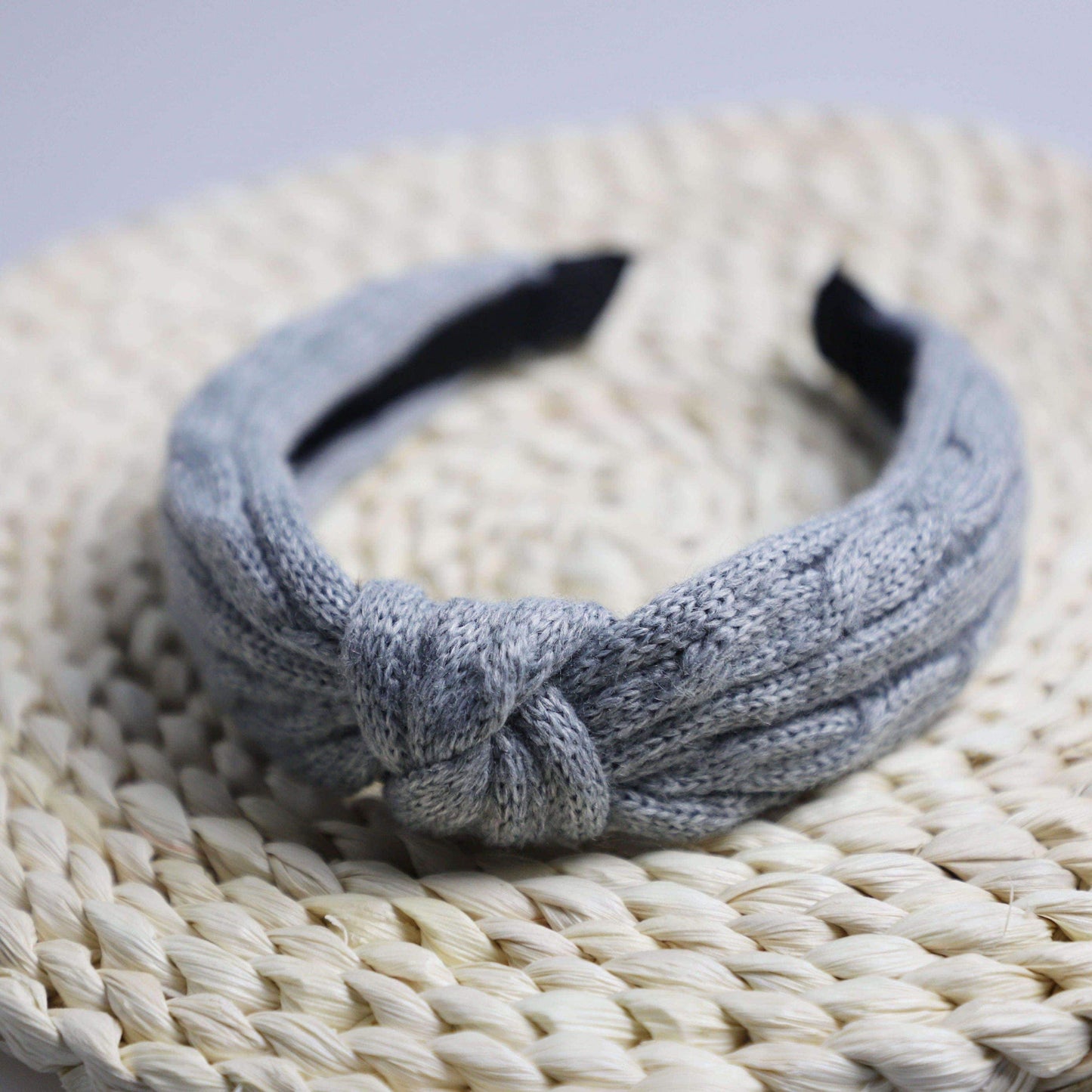 Knotted Up Gray Wool Headband