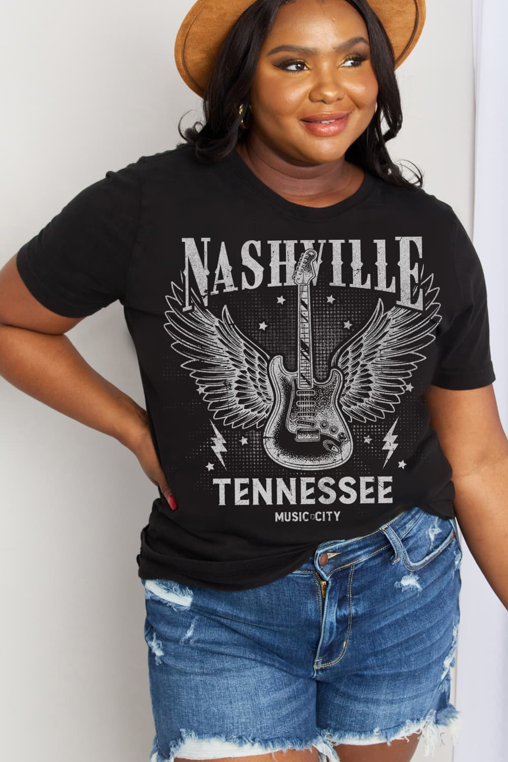 Simply Love Simply Love Full Size NASHVILLE TENNESSEE MUSIC CITY Graphic Cotton Tee