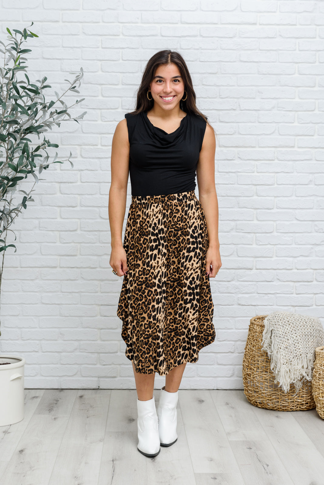 Carefree Animal Print Skirt